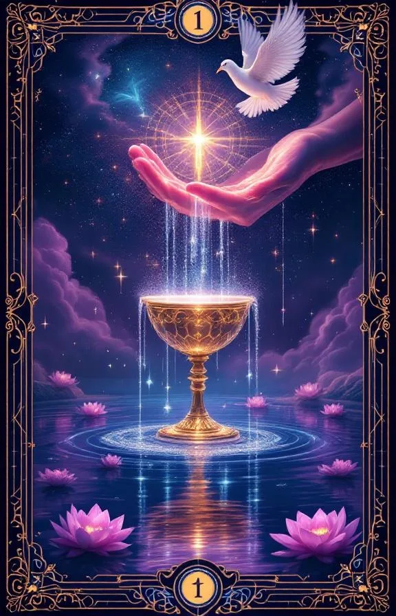 As de Coupes tarot card — Minor Arcana