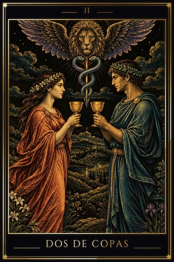 Dos de Copas tarot card