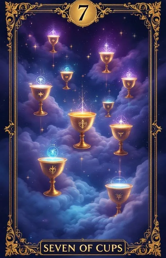 Sete de Copas tarot card