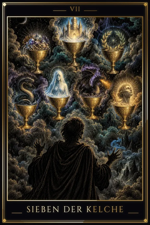 Sieben der Kelche tarot card