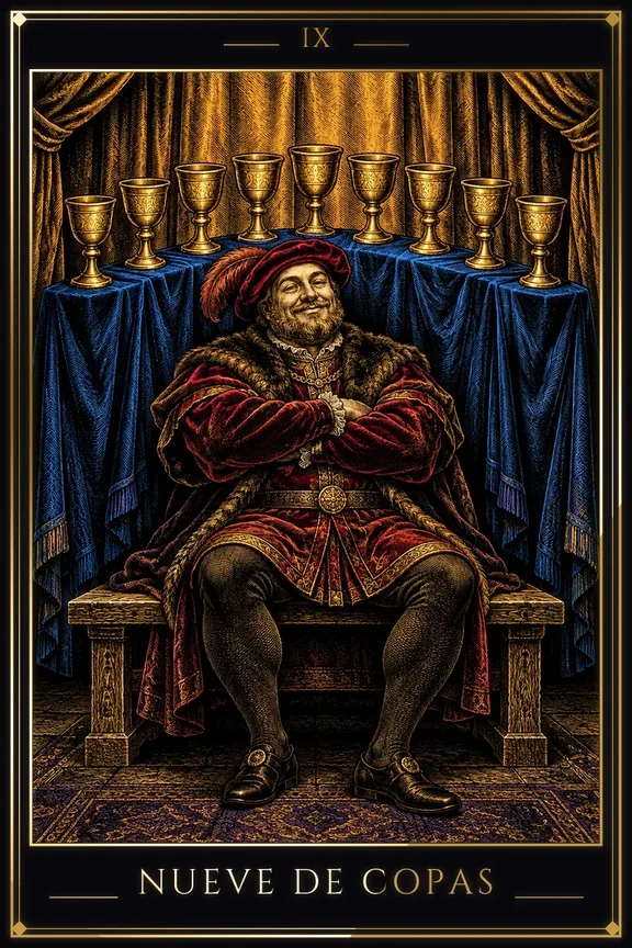 Nine of Cups tarot card