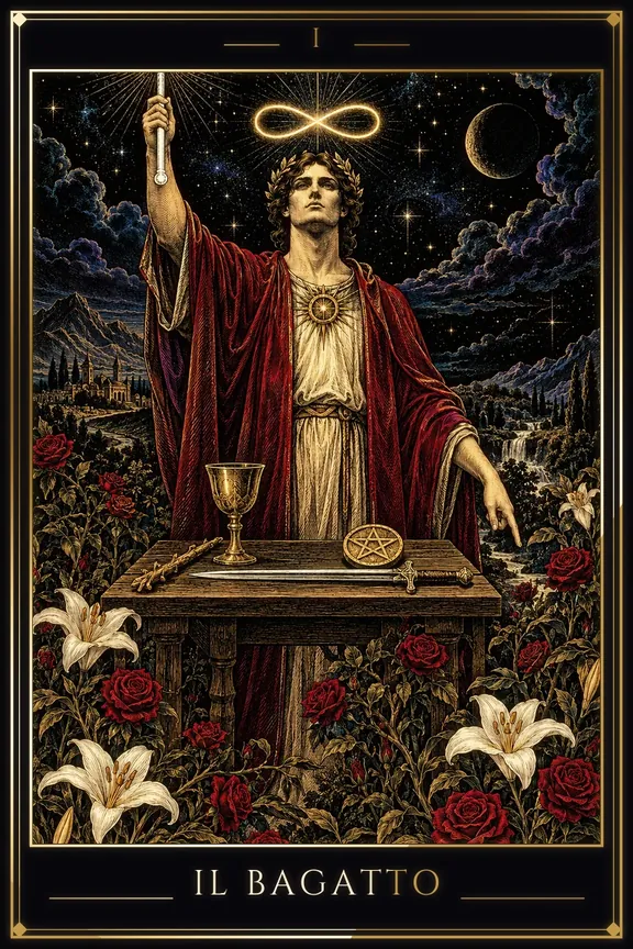 Il Bagatto tarot card — Major Arcana