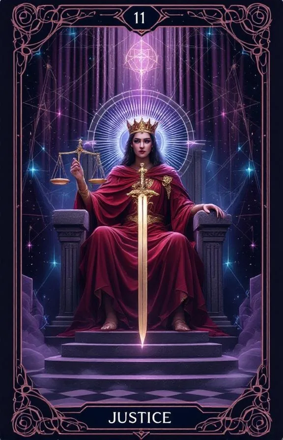 Justice tarot card