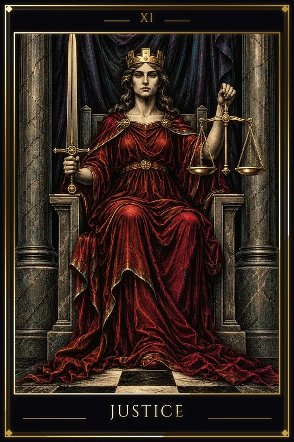 Justice tarot card