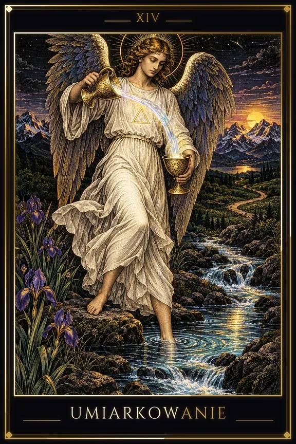 Umiarkowanie tarot card — Major Arcana