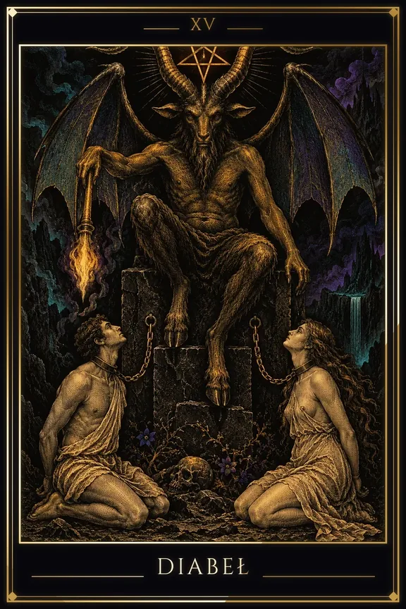 Diabeł tarot card — Major Arcana