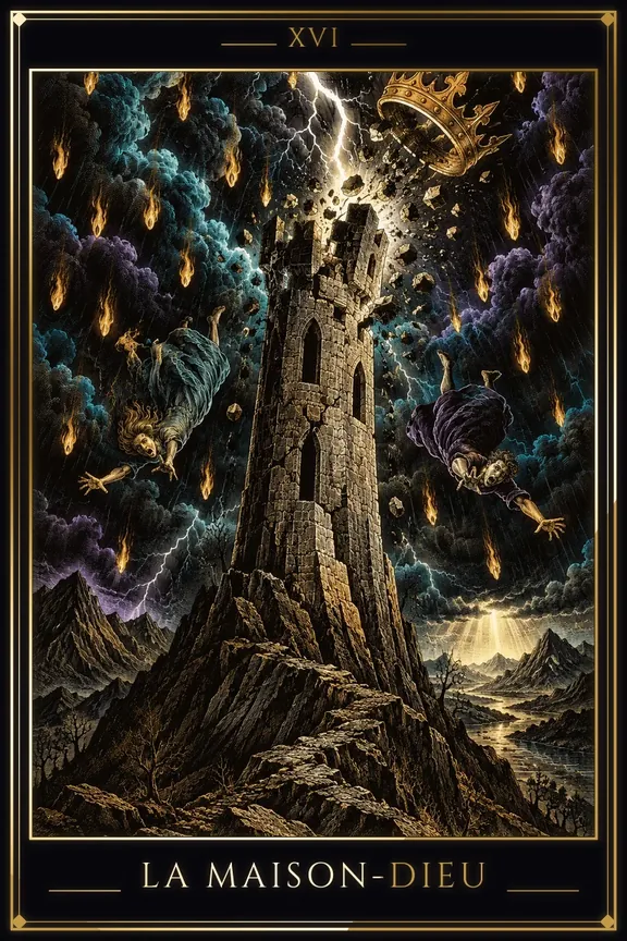 La Maison-Dieu tarot card