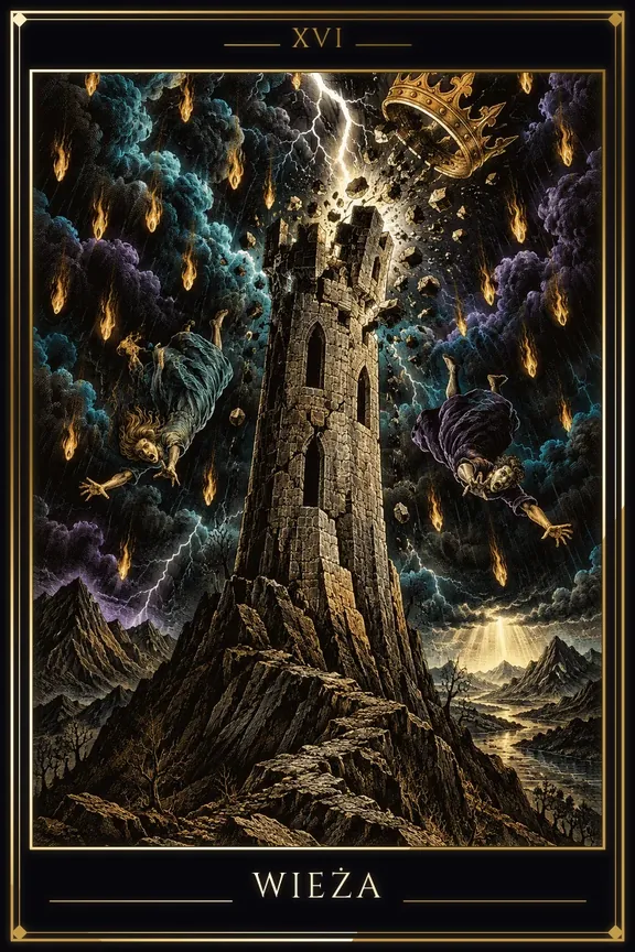 Wieża tarot card — Major Arcana