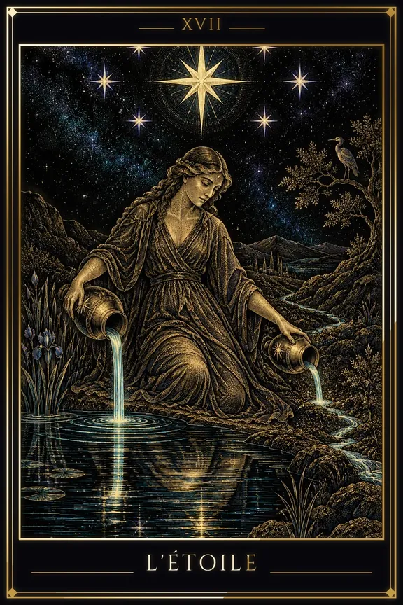 L'Étoile tarot card — Major Arcana