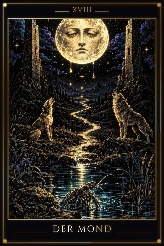 The Moon tarot card