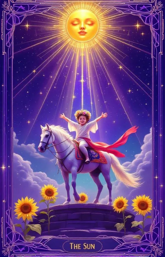 The Sun tarot card