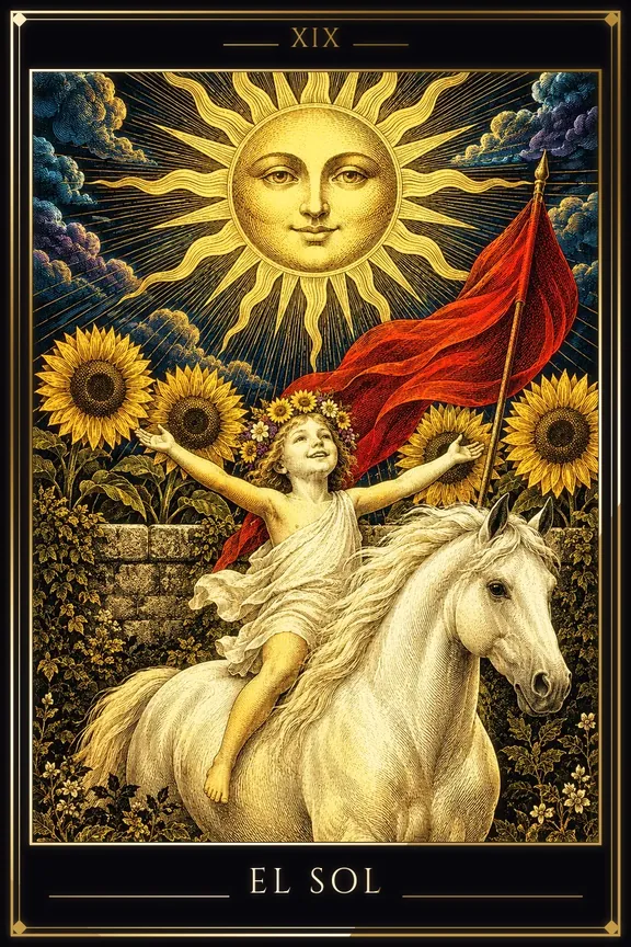 The Sun tarot card