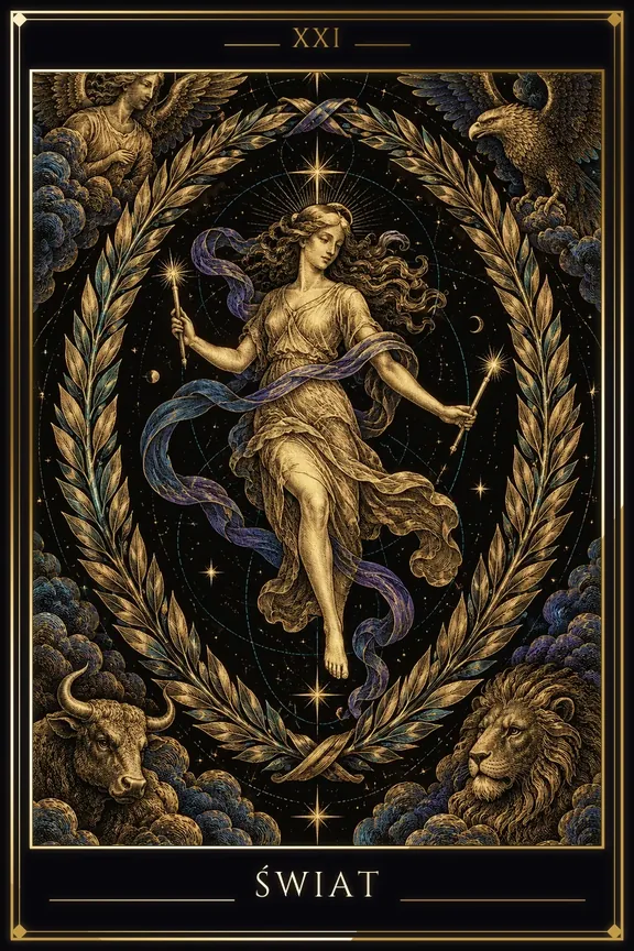 Świat tarot card — Major Arcana