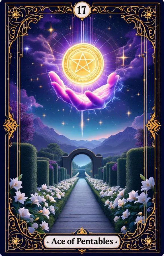 Ass der Münzen tarot card