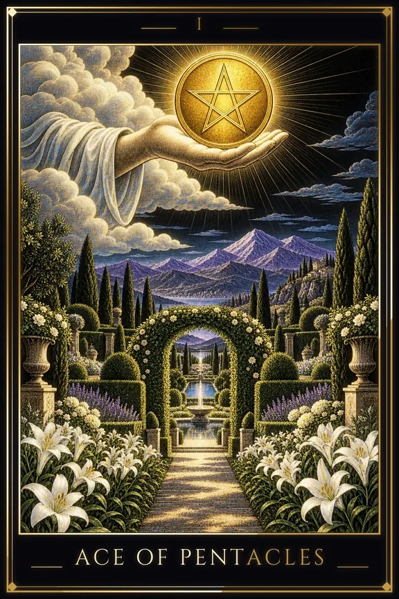 Ace of Pentacles tarot card