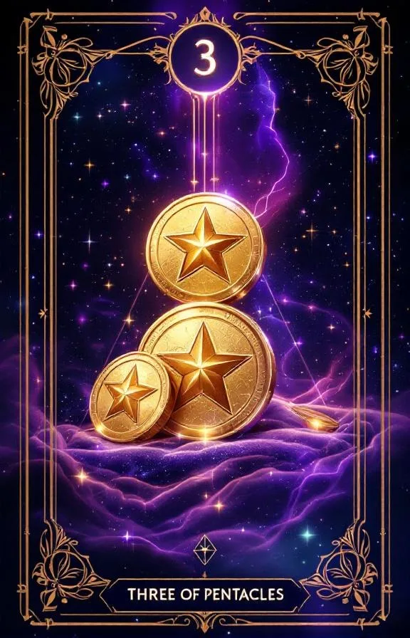 Three of Pentacles — daily tarot card