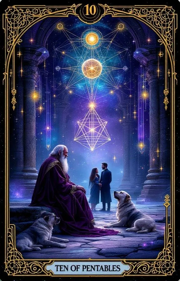 10 Denarów tarot card