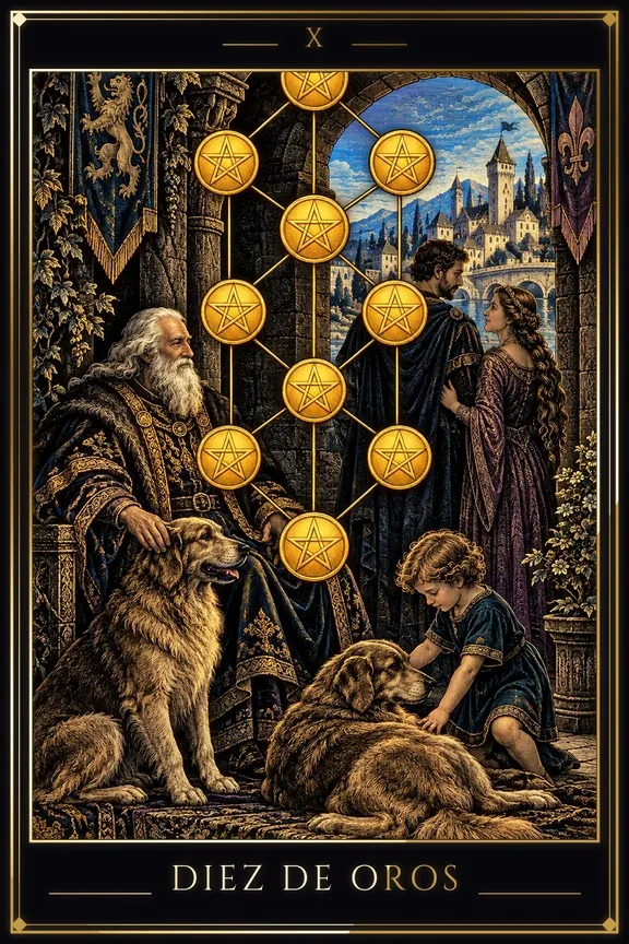 Diez de Oros tarot card