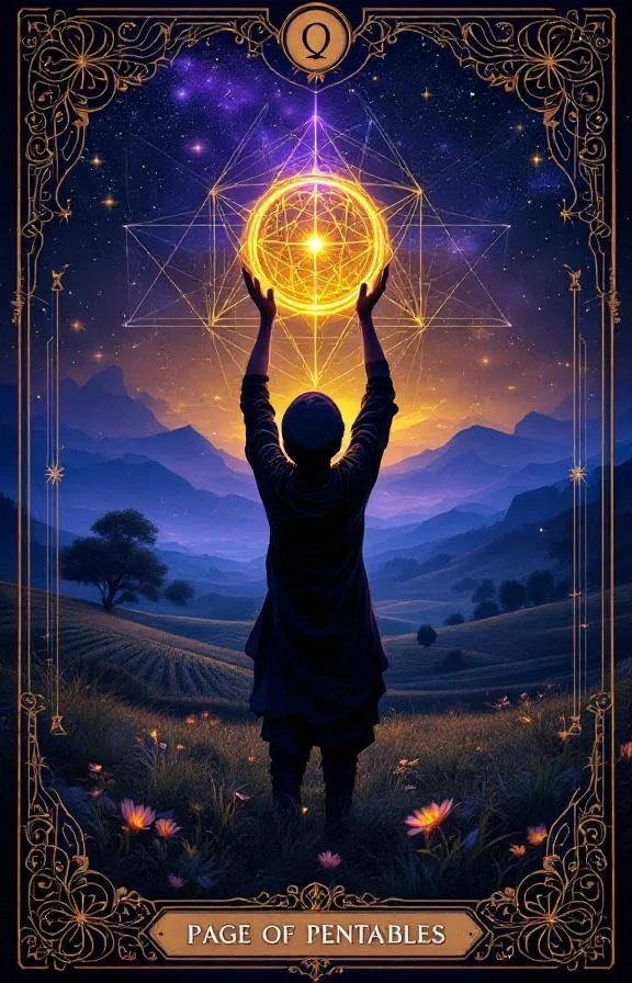 Bube der Münzen tarot card