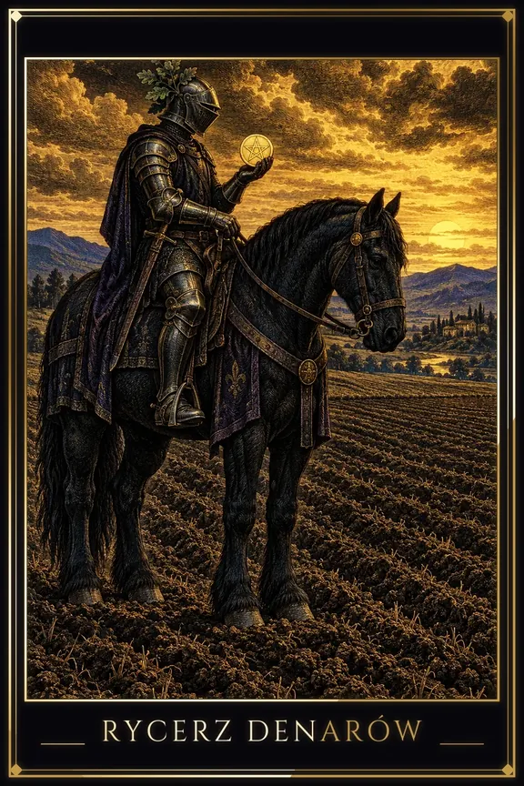Rycerz Denarów tarot card — Minor Arcana