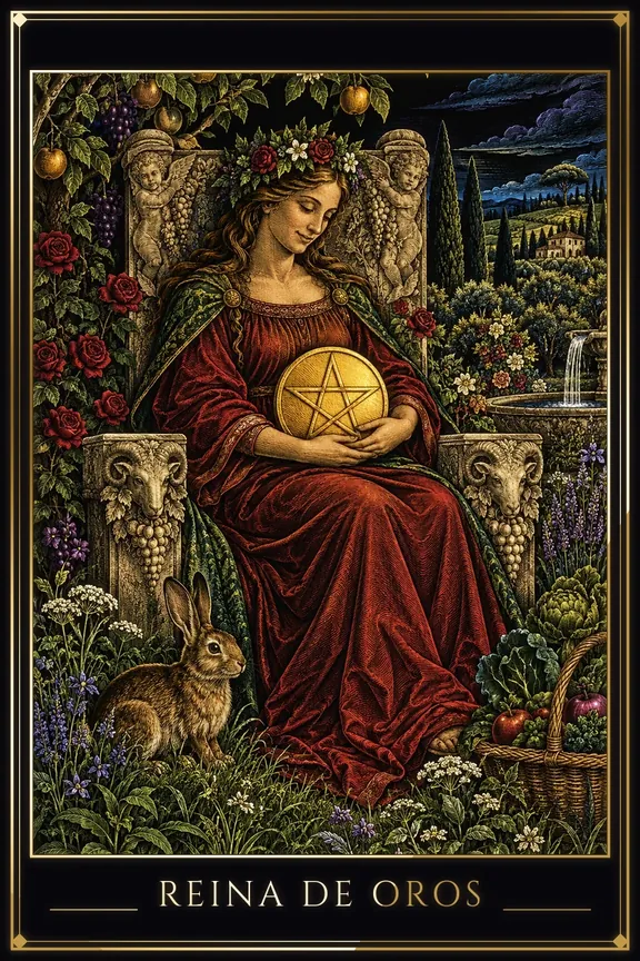Reina de Oros tarot card