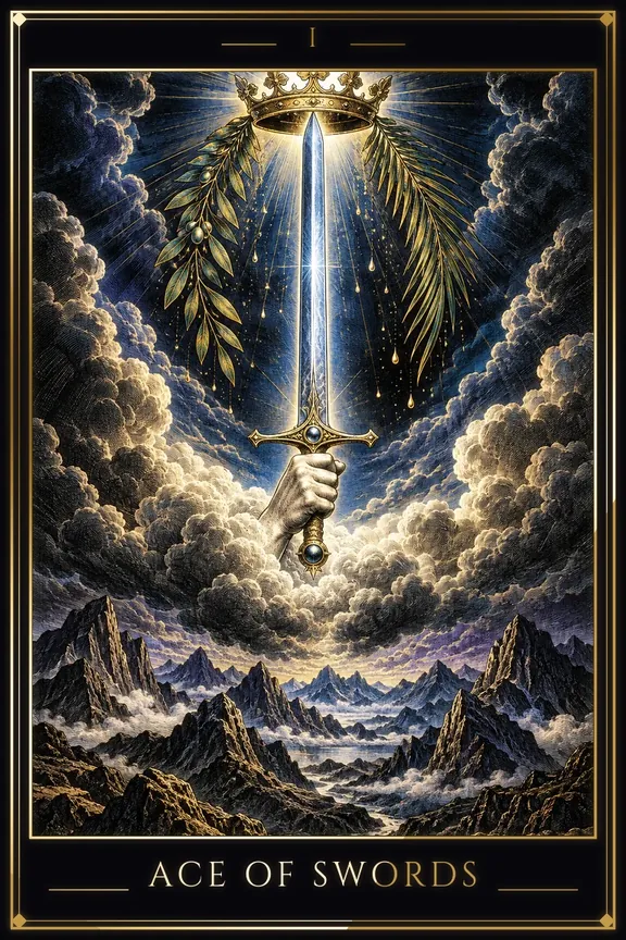 Ace of Swords tarot card — Minor Arcana