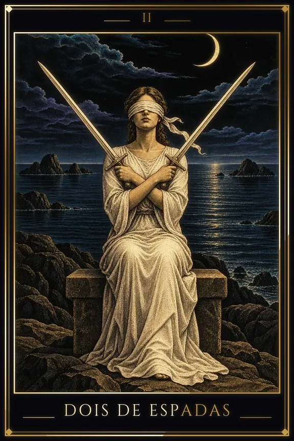 Dois de Espadas tarot card — Minor Arcana