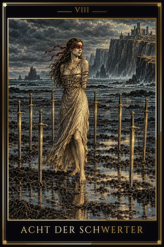 Acht der Schwerter tarot card