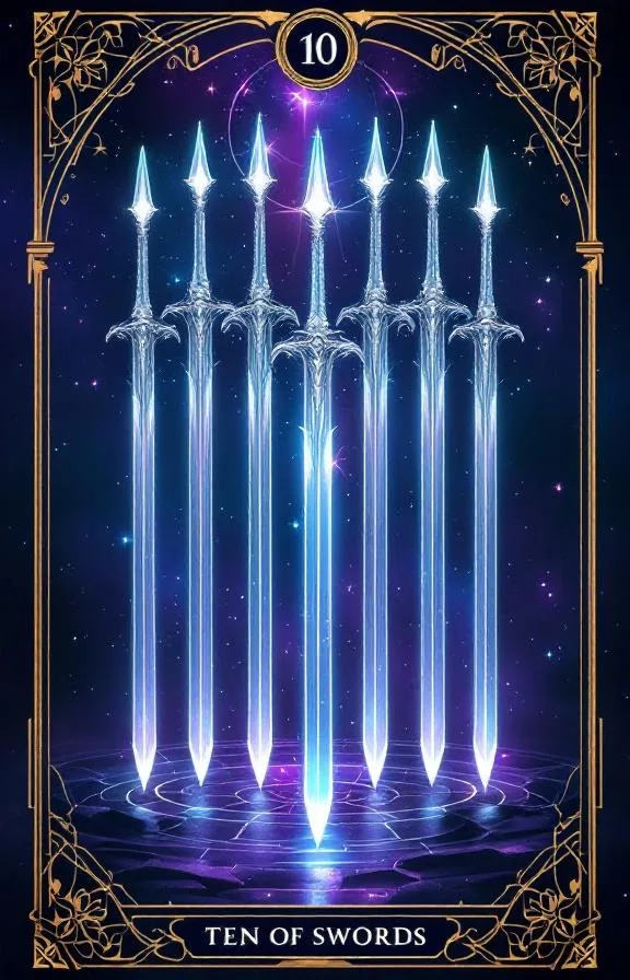 Ten of Swords tarot card