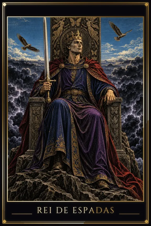 Rei de Espadas tarot card — Minor Arcana