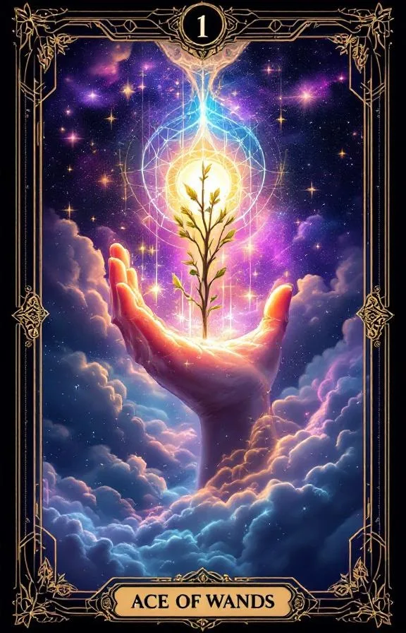 Ass der Stäbe tarot card