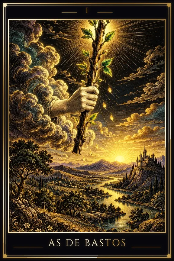 As de Bastos tarot card