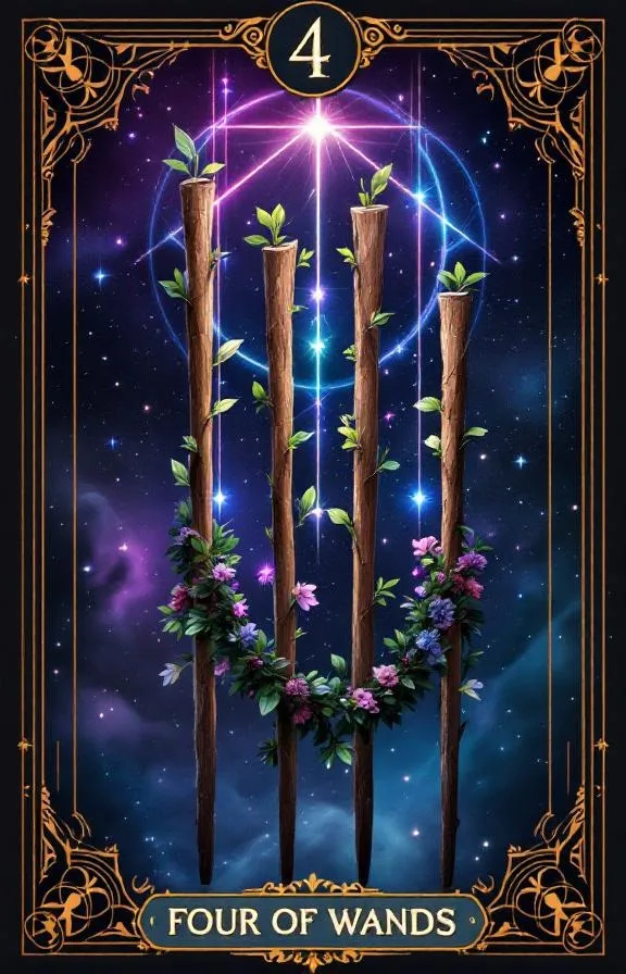 Four of Wands tarot card