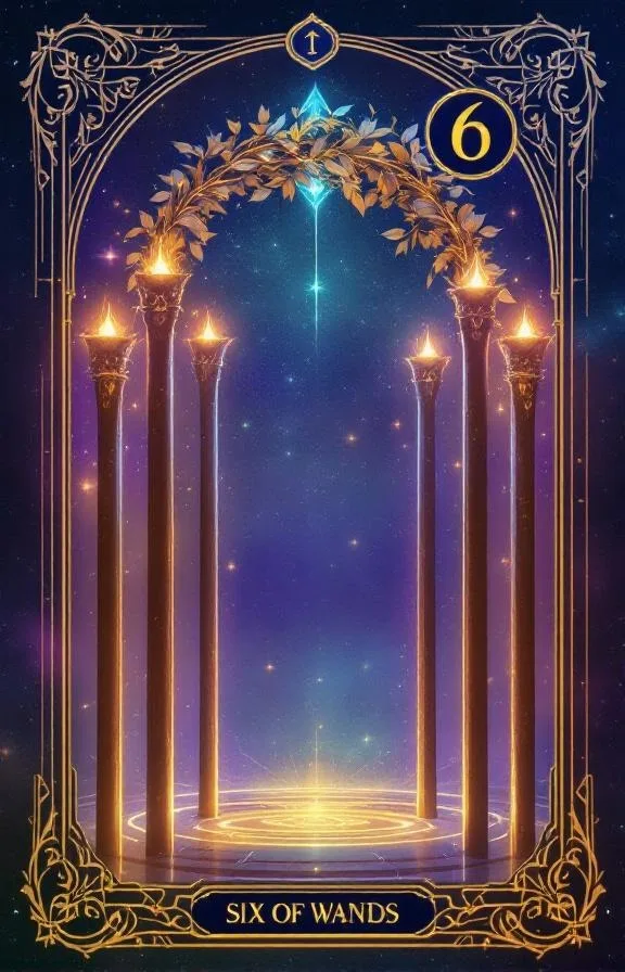 Six de Bâtons tarot card
