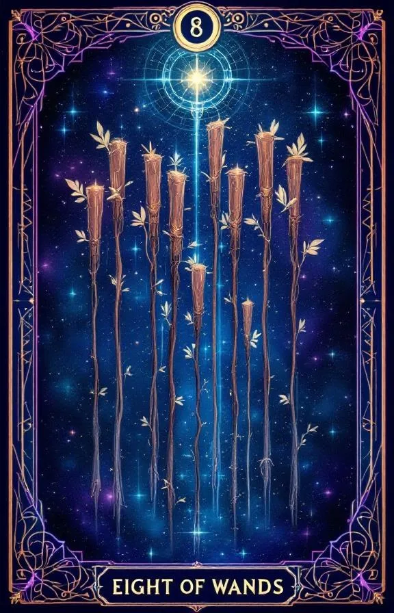 Huit de Bâtons tarot card