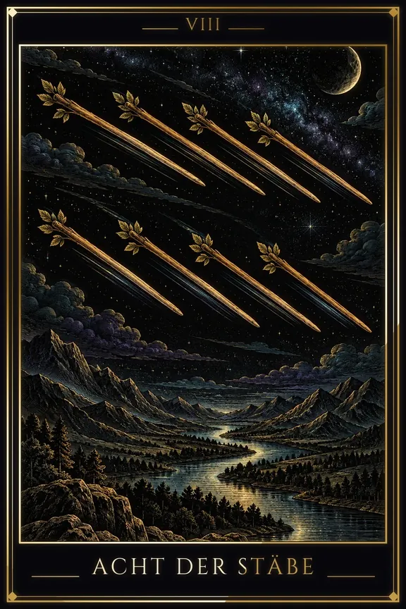 Eight of Wands tarot card