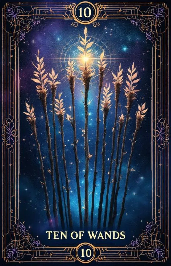 Ten of Wands tarot card