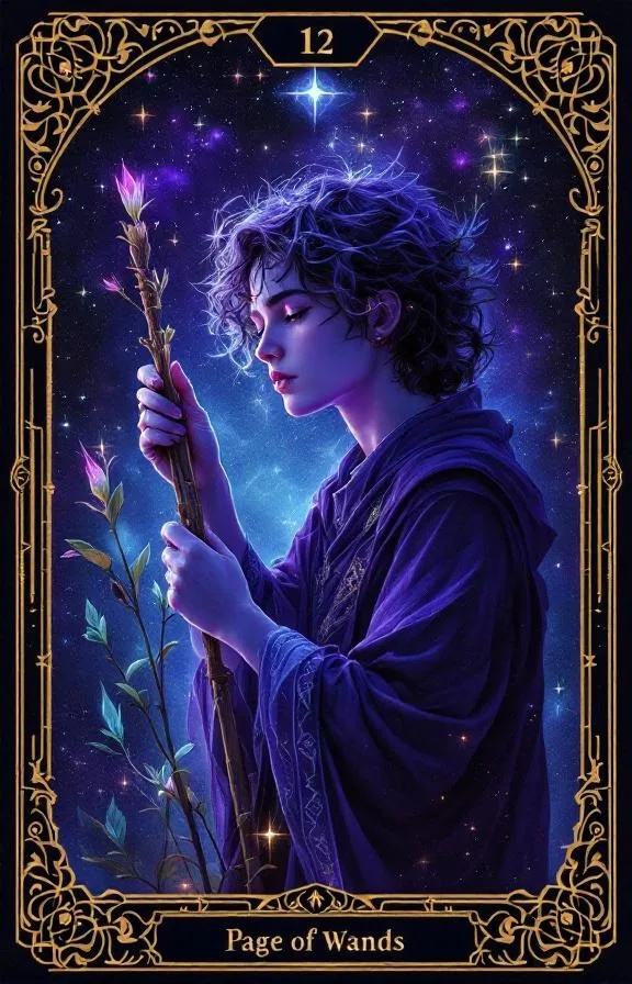 Valet de Bâtons tarot card — Minor Arcana