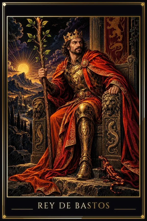 Rey de Bastos tarot card