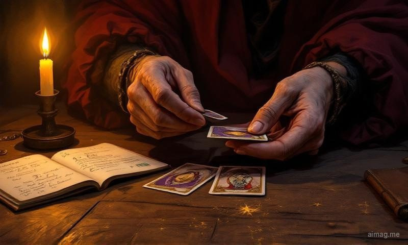 A representation of randomness meeting structure in tarot card selection