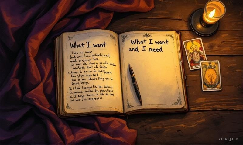 Four tarot cards arranged in a mirror-like pattern on a dark surface with candlelight, suggesting deep self-reflection about personal love patterns and attachment