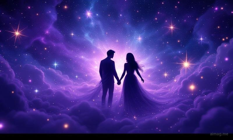 Two pairs of hands reaching from opposite sides of a table toward a small arrangement of cards in the center, warm candlelight between them