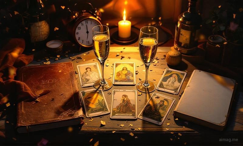 The problem with resolutions — a crumpled list of resolutions beside a tarot deck on a table, symbolizing the gap between fantasy and honest self-assessment