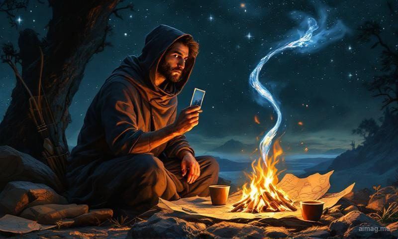 The Sagittarius psychological profile — an archer silhouette against a vast horizon with tarot cards arranged along the path ahead, symbolizing the journey of philosophical seeking