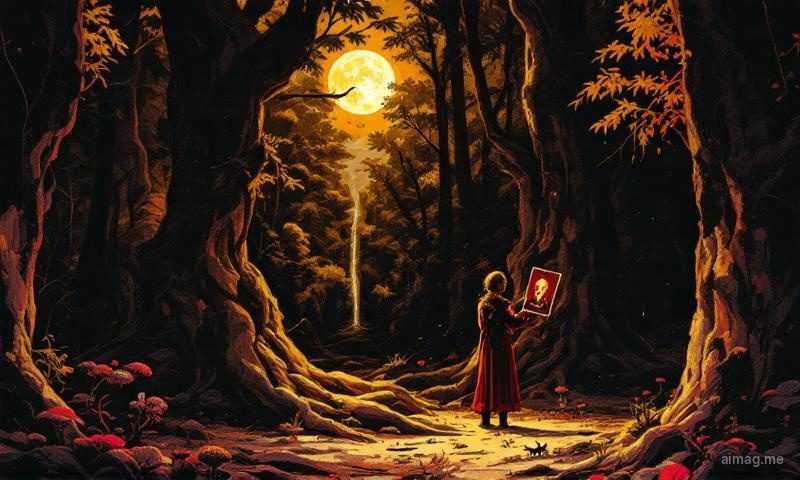 The Death tarot card with Scorpio symbolism — a skeletal rider on horseback against a dark transformative landscape, a phoenix rising in the distance