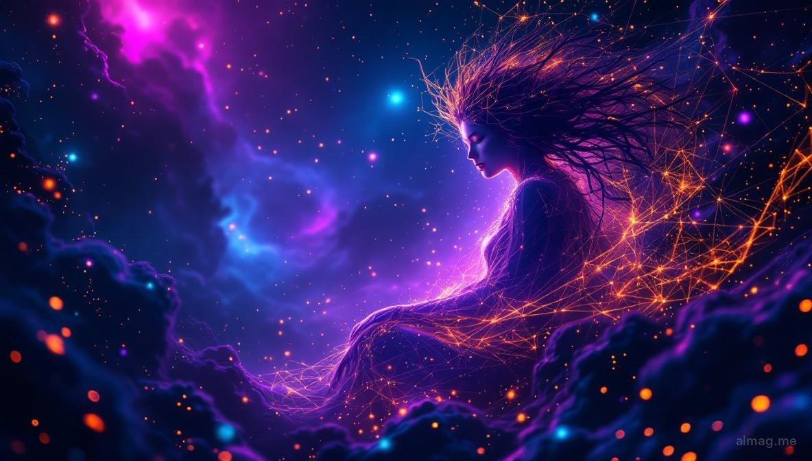 Karty tarota na ciemnej powierzchni z nagimi gałęziami, pojedynczą świecą i listopadową mgłą widoczną przez okno, przywołujące kontemplacyjną głębię późnej jesieni