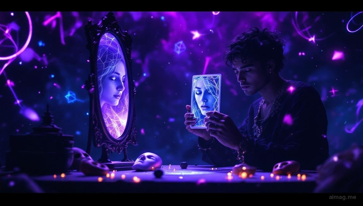 A tarot card lying face-up on a dark wooden table beside a broken chain link, symbolizing the rupture of trust that infidelity causes in a relationship