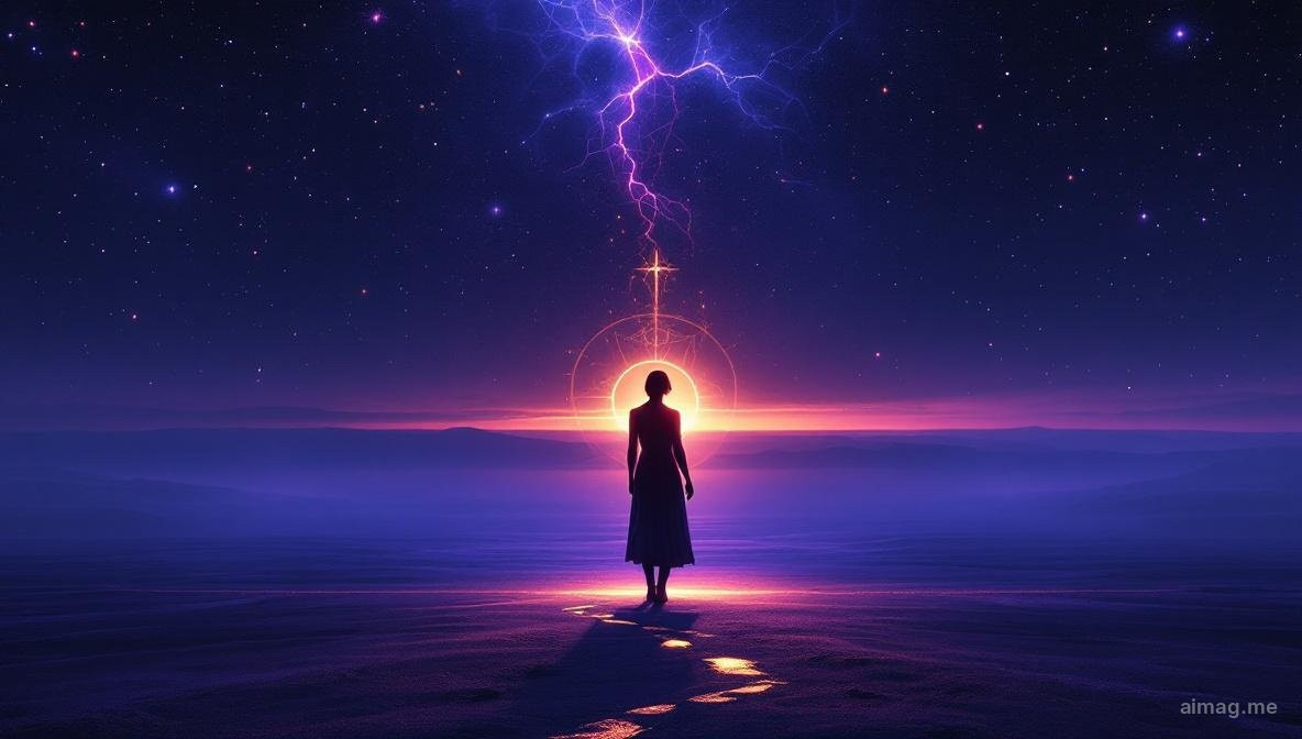 A single tarot card glowing softly in darkness like a compass light, surrounded by mist, suggesting guidance emerging from confusion and uncertainty