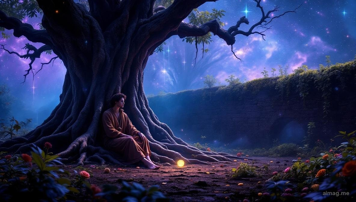 The Hierophant tarot card grounded in rich earth tones with symbols of Venus and the Taurus bull constellation woven into a serene garden setting